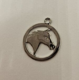 CTC Horse Head Charm Pendant Sterling Silver 925 Equestrian